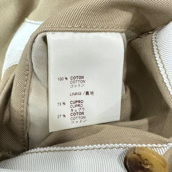LOUIS VUITTON Beige Cotton Men's Blazer Military Jacket Marked as "56" - Picture 7 of 16